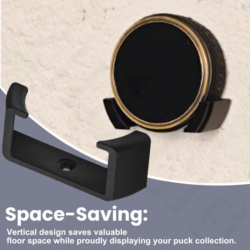 ZHIXING Hockey Puck Wall Mount Display (4 Pack) Hockey Puck Wall Rack Holder Brackets for Collectible Pucks & Game Winning Pucks, Wall-Mountable, Holder for all Hockey Pucks - Image 5